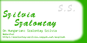 szilvia szalontay business card